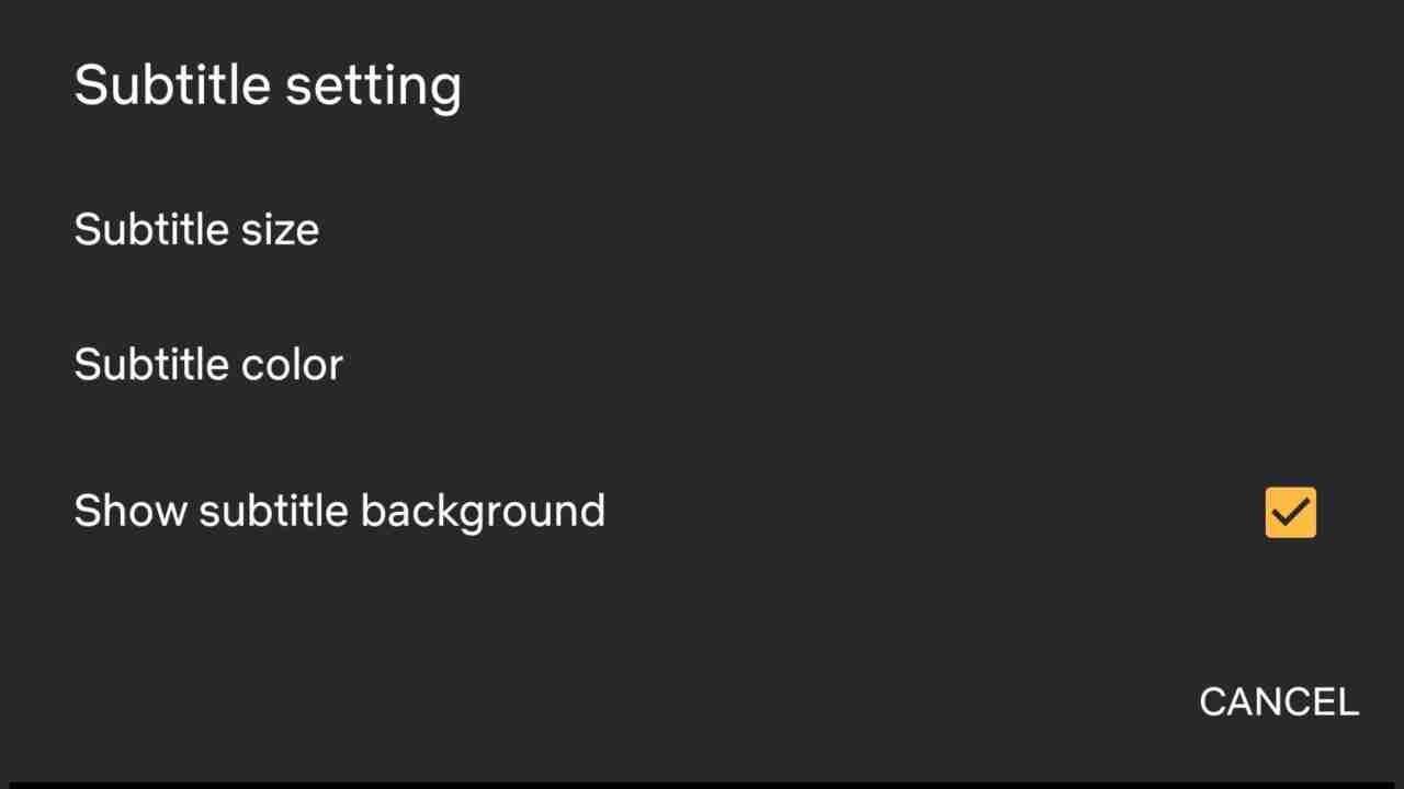 Configuración de subtítulos